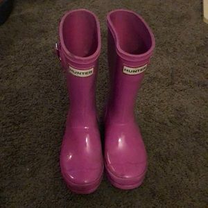 Pink hunter boots